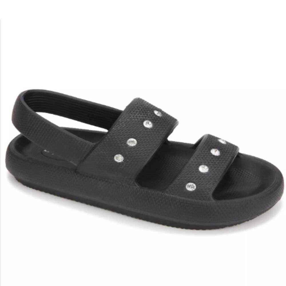 NEW Kenneth Cole New York Women's Damen Mello Eva Sling Jewel Sandals Black 7M